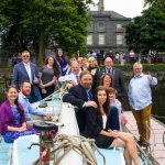 The family of Pat Lawless with Mayor of Limerick City and County, Kieran O'Hanlon aboard 'The Loon'. picture by Cian Reinhardt/ilovelimerick