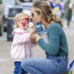 Adare Ryder Cup Cup Community Engagement Event 
Street festival
Sally Flynn with Nellie O'Shea (2), Adare.Pic Arthur Ellis