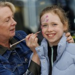 Adare Ryder Cup Cup Community Engagement Event 
Street festival
Hannah Fitzgerald from Adare gets her face painted by Irene O'Mahony. Pic Arthur Ellis