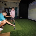 Adare Ryder Cup Cup Community Engagement Event 
Street festival
Tommy Bennett (7) from Adare gets some driving tips from Liam Woodcock of Golf Ireland. Pic Arthur Ellis
