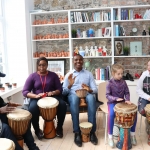 Pictured at a drumming workshop in celebration of Africa Day at Narrative 4. Picture: Orla McLaughlin/ilovelimerick.