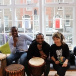 Pictured at a drumming workshop in celebration of Africa Day at Narrative 4. Picture: Orla McLaughlin/ilovelimerick.
