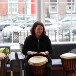 Pictured at a drumming workshop in celebration of Africa Day at Narrative 4. Picture: Orla McLaughlin/ilovelimerick.