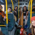 A “Bualadh Bus” sponsored by Bus Eireann, took a group of trad musicians and trad fans out to Newcastle West as part of the St Brigids Weekend ‘All We Have Are Days’ Festival on Sunday, February 2nd, 2025. Picture: Olena Oleksienko