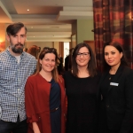 Pictured at the Savoy hotel for the launch party of the smash-hit musical Angela’s Ashes are Donal O'Keefe, Carol Byrne, Clare Champion, Gillian Fenton, Lime Tree Theatre, and Shreejana Paudel, Savoy Events and Marketing Executive. Picture: Conor Owens/ilovelimerick.