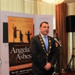 Pictured at the Savoy hotel for the launch party of the smash-hit musical Angela’s Ashes is Cllr James Collins, Mayor of Limerick City and Council. Picture: Conor Owens/ilovelimerick.