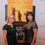 Pictured at the Savoy hotel for the launch party of the smash-hit musical Angela’s Ashes are Louise Donlon and  Jacinta Whyte from the Lime Tree Theatre. Picture: Conor Owens/ilovelimerick.