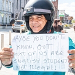 A crowd of more than 200 people gathered in Limerick City on Sunday, April 21,  to show their solidarity with all communities in Limerick and across the country, spreading their message that xenophobia is not welcome. PIcture: Olena Oleksienko/ilovelimerick