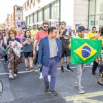 A crowd of more than 200 people gathered in Limerick City on Sunday, April 21,  to show their solidarity with all communities in Limerick and across the country, spreading their message that xenophobia is not welcome. PIcture: Olena Oleksienko/ilovelimerick