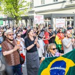 A crowd of more than 200 people gathered in Limerick City on Sunday, April 21,  to show their solidarity with all communities in Limerick and across the country, spreading their message that xenophobia is not welcome. PIcture: Olena Oleksienko/ilovelimerick