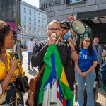 A crowd of more than 200 people gathered in Limerick City on Sunday, April 21,  to show their solidarity with all communities in Limerick and across the country, spreading their message that xenophobia is not welcome. PIcture: Olena Oleksienko/ilovelimerick