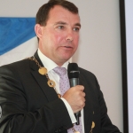 Mayor of Limerick City and County James Collins at the Ballynanty Rovers AFC Development Launch in Thomond Park August 8, 2018. Picture: Sophie Goodwin/ilovelimerick.