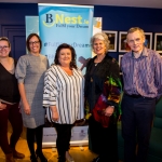 Kasia Zabinska, and Pauline Gannon, BNest, Linda Ledger, St Munchins Community Centre, Maria Richardson, Milford Care Centre, and Eamonn Ryan, BNest founder. Pic: Cian Reinhardt