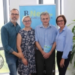 BNest Incubator Programme 2018/2019 is launched on September 5 at the Nexus Innovation Centre in the University of Limerick. Pictured are Richard Lynch, ilovelimerick with Kasia Zabinska, Eamon Ryan and Pauline Gannon from BNest. Picture: ilovelimerick