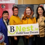 Pictured at the BNest Social Enterprise Incubator Showcase 2019 at Nexus Innovation Centre, UL was Bernie Burchill, BNest, Samantha Richardson, Jacqui Mannix Geoghegan and Fiona Quinn, Lampróg Theatre. Picture: Conor Owens/ilovelimerick.