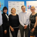 Pictured at the BNest Social Enterprise Incubator Showcase 2019 at Nexus Innovation Centre, UL  was Shay Kinsella, Share A Dream Foundation, Pauline Gannon, BNest, Dr Sarah Miller, CEO of The Rediscovery Centre, Eamon Ryan and Kasia Zabinska, BNest and Professor Kerstin Mey, Vice President for Academic Affairs and Student Engagement at University of Limerick. Picture: Conor Owens/ilovelimerick.