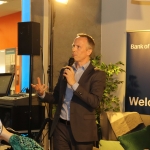 Speaking at the panel discussion for Wellness in the Workplace in Bank of Ireland Limerick was motivational speaker Jerry Duffy. Picture: Conor Owens/ilovelimerick.