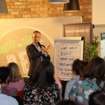 Speaking at the panel discussion for Wellness in the Workplace in Bank of Ireland Limerick was motivational speaker Jerry Duffy. Picture: Conor Owens/ilovelimerick.