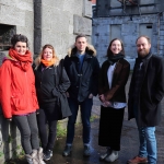 Pictured at the Cleeves Condensed Milk Factory are cast-members Lucia Smith, Amy Burke, Terry O'Donovan, Martha Quinn and Aiden Crowe  . Picture: Conor Owens/ilovelimerick.