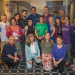 Niall Breslin and Richard Lynch (back centre) with the charities involved at the mental health talk at Castletroy Park Hotel. Picture: Cian Reinhardt/ilovelimerick