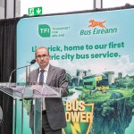 Bus Éireann launched the first electric regional city bus fleet in Limerick on April 12, 2024 at Colbert Station. Picture: Olena Oleksienko/ilovelimerick