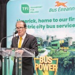 Bus Éireann launched the first electric regional city bus fleet in Limerick on April 12, 2024 at Colbert Station. Picture: Olena Oleksienko/ilovelimerick