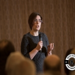 Keynote speaker Sharon Slater, Geneologist, speaking at the Annual Burial Ground Awards in the Woodlands House Hotel, Adare