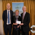 Geraldine Fitzgerald accepts the award for 3rd place in the Annacotty region modern category on behalf of Taylor's Cross, Community Burial Ground, Carane, from Gordon Daly, Director of Services Limerick City and County Council and Deputy Mayor Noel Gleeson. The Annual Burial Ground Awards took place at the Woodlands House Hotel, Adare
