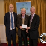 Pat Fogarty, accepts the award for 2nd place in the Annacotty region modern category on behalf of Ballinure/Mongfume Burial Ground, from Gordon Daly, Director of Services Limerick City and County Council and Deputy Mayor Noel Gleeson. The Annual Burial Ground Awards took place at the Woodlands House Hotel, Adare