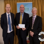 David O'Brien accepts the award for 1st place in the Annacotty region modern category on behalf of Castlemungret Cemetery, from Gordon Daly, Director of Services Limerick City and County Council and Deputy Mayor Noel Gleeson. The Annual Burial Ground Awards took place at the Woodlands House Hotel, Adare