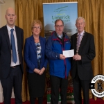Councillor Bridget Teefy and Fr James Walton accept the award for 3rd place in the Annacotty region ancient category on behalf of Carrigparson Burial Ground from Gordon Daly, Director of Services Limerick City and County Council and Deputy Mayor Noel Gleeson. The Annual Burial Ground Awards took place at the Woodlands House Hotel, Adare