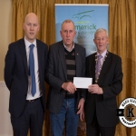 Eamon Cagney accepts the award for 2nd place in the Newcastle West area ancient category on behalf of Castletown Conyers Burial Ground from Gordon Daly, Director of Services Limerick City and County Council and Deputy Mayor Noel Gleeson. The Annual Burial Ground Awards took place at the Woodlands House Hotel, Adare