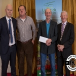 John and Jim Chawke accept the award for 3rd place in the Rathkeale/Adare area ancient category on behalf of Shanbotha Burial Ground from Gordon Daly, Director of Services Limerick City and County Council and Deputy Mayor Noel Gleeson. The Annual Burial Ground Awards took place at the Woodlands House Hotel, Adare