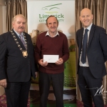 Dave Dillane, Mountcollins Burial Ground, receives the 2nd Place Award in the Newcastle West Modern Category from Cathaoirleach Adare/Rathkeale Municipal District Kevin Sheahan and Gordon Daly, Director of Community Development Limerick City and County Council, at the Burial Ground Awards at Fitzgerald's Woodlands House Hotel and Spa, Adare