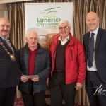 Gerard Noonan and John Keane, Fedamore Old Burial Ground, receives the 2nd Place Award in the Adare/Rathkeale Ancient category from Cathaoirleach Adare/Rathkeale Municipal District Kevin Sheahan and Gordon Daly, Director of Community Development Limerick City and County Council, at the Burial Ground Awards at Fitzgerald's Woodlands House Hotel and Spa, Adare