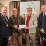 Michael O'Halloran and Michael McMahon, Mellon Burial Ground, receives the 1st Place Award in the Adare/Rathkeale Ancient category from Cathaoirleach Adare/Rathkeale Municipal District Kevin Sheahan and Gordon Daly, Director of Community Development Limerick City and County Council, at the Burial Ground Awards at Fitzgerald's Woodlands House Hotel and Spa, Adare