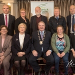 Limerick City and County Council staff Brian Henry, Sarah McCutcheon, Gordon Daly, Alice Hennessy and Carmel Lynch, Cathaoirleach Adare/Rathkeale Kevin Sheahan, Councillors Jerome Scanlan, Tom Ruddle and Brigid Teaffy and Special Guest Anneke Vrieling, Ecologist Feale Biodiversity, at the Burial Ground Awards at Fitzgerald's Woodlands House Hotel and Spa, Adare
