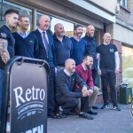 Eamonn Baggot, Hackett Retro Barber Shop, PJ Hogan, Joe O'Sullivan, Jer Doran, Rory Moylan, Colm Ryan, Bus ÉIreann and Frank Hackett, Hackett Retro Barber Shop. In front, Tommy O'Donohoe and Amby MacNamara, Bus Éireann. Picture: Cian Reinhardt/ilovelimerick