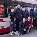 Eamonn Baggot, Hackett Retro Barber Shop, Colm Ryan, Jer Doran, Joe O'Sullivan, Rory Moylan, PJ Hogan, Bus ÉIreann and Frank Hackett, Hackett Retro Barber Shop. In front, Tommy O'Donohoe and Amby MacNamara, Bus Éireann. Picture: Cian Reinhardt/ilovelimerick