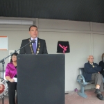 Mini-festivals for celebrating the 160th anniversary of Castleconnell train station take place on August 28. Limerick Mayor Cllr James Collins is giving a speech. Photo: Baoyan Zhang/ilovelimerick