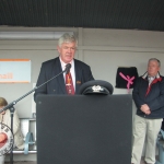 Mini-festivals for celebrating the 160th anniversary of Castleconnell train station take place on August 28. Joe Coleman, Local railway historian introduces the rich history of the station. Photo: Baoyan Zhang/ilovelimerick