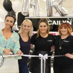 Cailyn Ireland counter launch at Shaws, Crescent Shopping Centre, Limerick make up artist Michelle Regazzoli Stone, fitness expert Leanne Moore and style and Cailyn Makeup Artists Aimee and Lisa. Picture: Zoe Conway/ilovelimerick 2018.