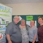 Coffee morning for the CDKL5 Awareness raising meeting took place in Garryglass House, in Our Lady of Lourdes community on November 15th. Pictured are Bill Phillips, Debbie Phillips, with Samantha Kiely and Jonna Malone. Picture: Baoyan Zhang/ilovelimerick