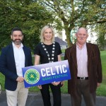 Pictured at the launch of the Celtic Bands Festival in People's Park is Keith Kelly, festival director, Councillor Olivia O'Sullivan and David Buckley, Celtic Horizons Tours. Picture: Orla McLaughlin/ilovelimerick.