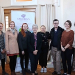 Cian Aheme, Jigsaw, Katie Anchell, Jigsaw, Christene Donovan, Jigsaw, Eileen Hanley, Jigsaw, Sr Helen Culhane, founder, Tanya O'Sullivan, Jigsaw, Gerry Linnane, Jigsaw, Aisling O'Neill, Jigsaw, and Theresa Kavanagh, CGC, seen attending the launch of the Childrens Grief Centre's new website and leaflet. Picture: Conor Owens/ilovelimerick.