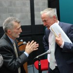 Minister Bruton came to Tait House Community Enterprise to discuss how we can take action locally and globally on climate action on Friday, September 6 2019. Picture: Richard Lynch/ilovelimerick