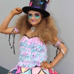 Erin Berming wearing the Junk Kouture design 'Radiant Wonder' at Coláiste Nano Nagle. Picture/ilovelimerick.