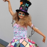 Erin Berming wearing the Junk Kouture design 'Radiant Wonder' at Coláiste Nano Nagle. Picture/ilovelimerick.