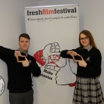 Pictured at the Cork Heats for Ireland's Young Filmmaker of the Year Awards 2019 are Brian Kelleher, 16 from Kerry, and Emma Lynch, 16 from Kerry at the Triskel Arts Centre. Picture: Conor Owens/ilovelimerick.