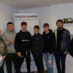 Pictured at the Cork Heats for Ireland's Young Filmmaker of the Year Awards 2019 are Eoifa Myler, Oran Stacey, Sean Coleman, Jack Mulrooney, Shamie McDonagh, Eoin Dalton and Kate Finn of Waterford's SWAY Project in the Triskel Arts Centre. Picture: Conor Owens/ilovelimerick.